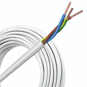 3G 1,5 (Flex Cu) H05VV-F white 500v Eca